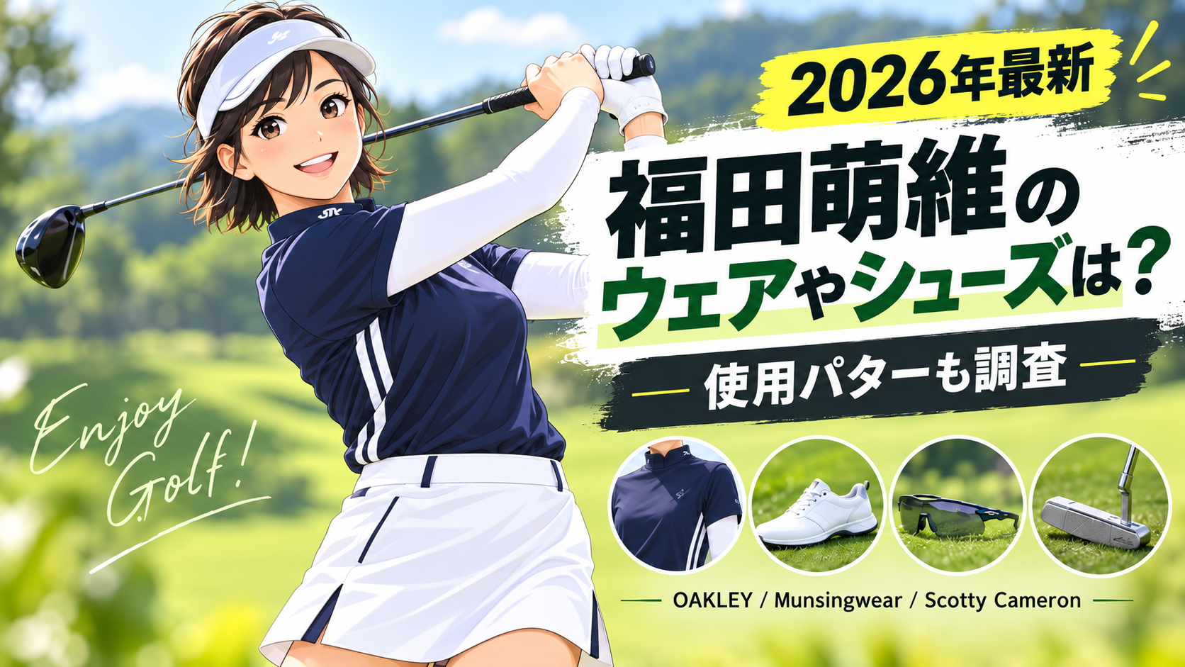 福田萌維のウェアやシューズは？使用パターも調査。ブログ用アイキャッチ画像